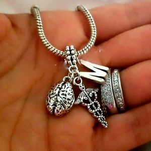Human brain medical school neurologist charm for Pandora